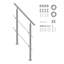 180.1 cm Handrails for Outdoor Steps 2 Crossbars Staircase for Porch Deck-127114881