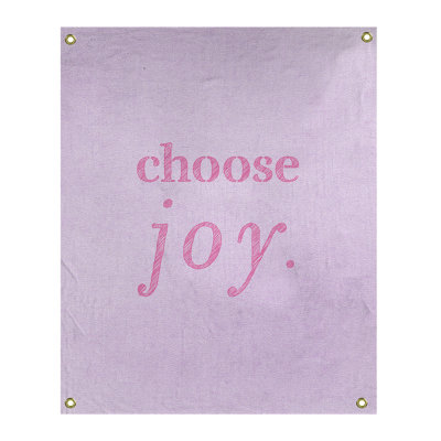 Tapisserie de polyester, choisir la joie citation