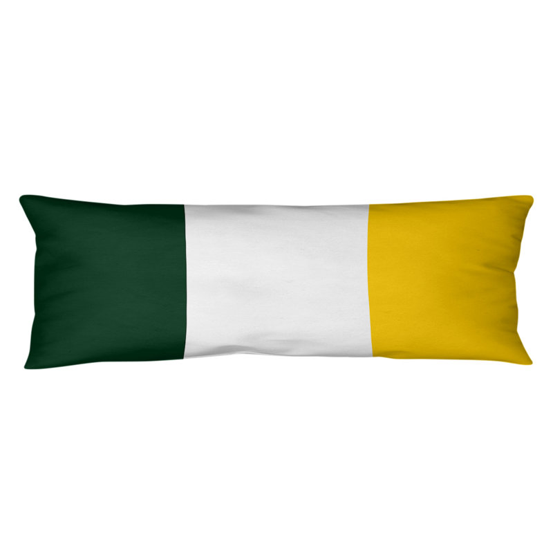 Abel Polyester Medium Pillow, Green/Yellow