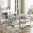 6-piece Dining Table Set With 4 Upholstered Chairs And Bench,dining table set,dining room set-277266658-277266668-277266659
