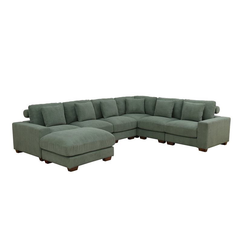 Mesure Corduroy L-Shaped Sectional
