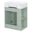 Meuble-lavabo mural 20 po avec lavabo, tablettes ouvertes et armoires fermées-1407220736