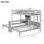 Lits multifonctionnels peu encombrants, bois massif et bois aggloméré, design gris moderne pour la maison