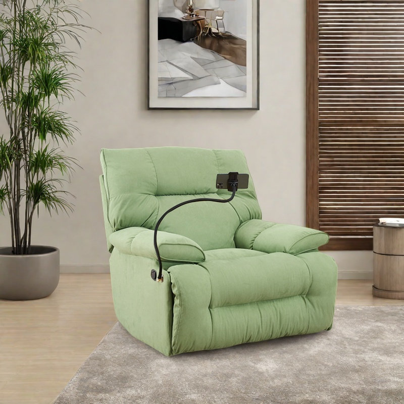 Comfortable and exquisite solid wood chair, Green