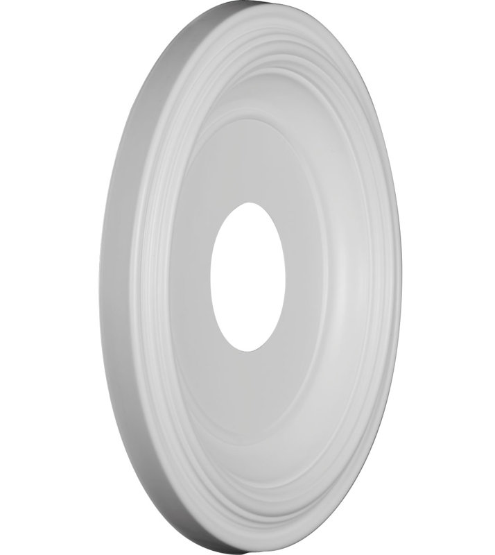 Traditional Traditional Thermoformed PVC Ceiling Medallion, 13" H x 13" W x 1.25" D, White