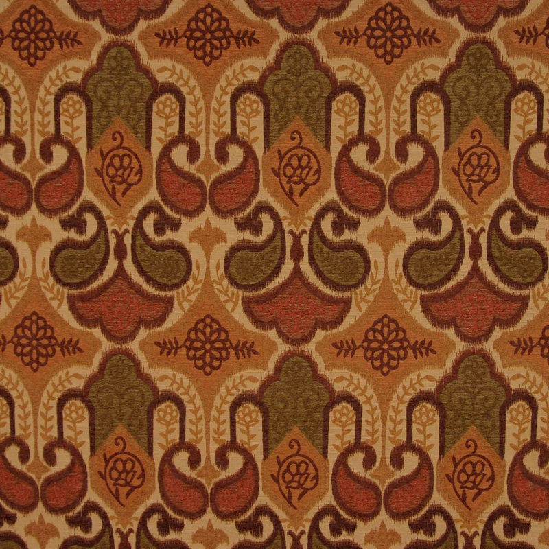 Tissu Allure, Rouge / brun