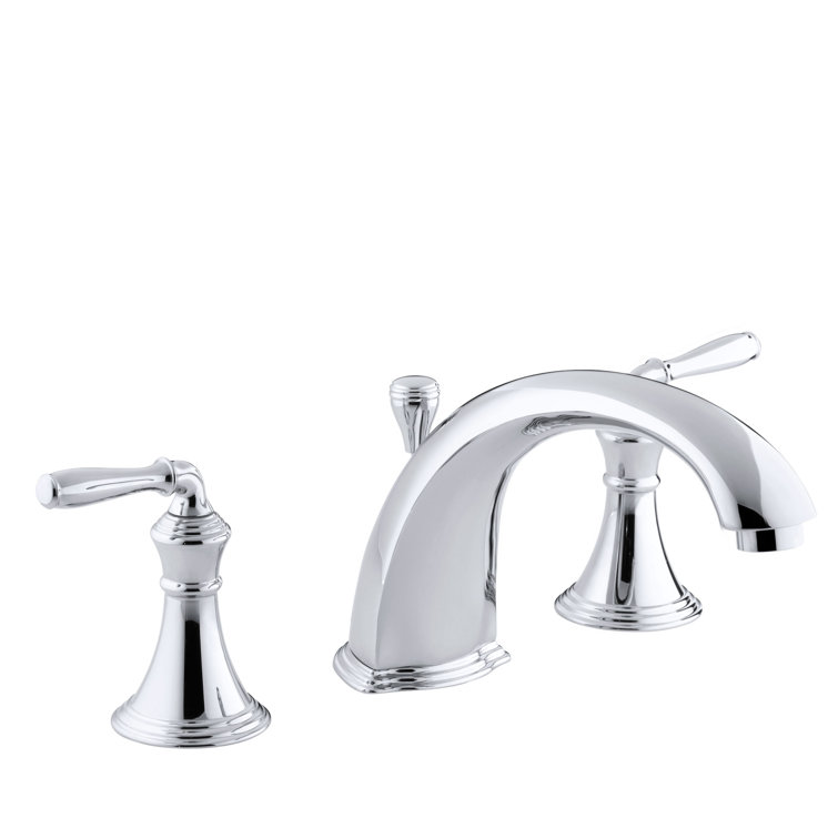 Devonshire® Deck-/Rim-Mount Bath Faucet Trim for High-Flow Valve with 8-15/16" Diverter Spoutut and Lever Handles, Valve Not Included
