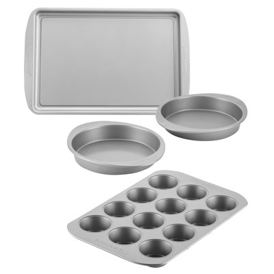 Farberware Bakeware Nonstick Cookie, Muffin, Cupcake, and Cake Pan Set, 4 Piece