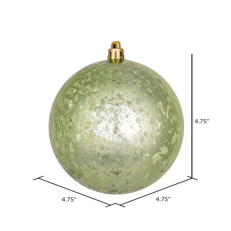 Ornement boule de mercure brillant, H 4,75 po x l 4,75 po x P 4,75 po, Céladon