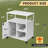 Lockable File Cabinet With Charging Station, Lateral Filing Cabinet For Home Office, Multi-Functional Printer Stand With Adjustable Shelves And Swivel Casters