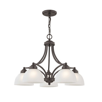 Annete 5 - Light Steel Dimmable Chandelier