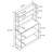Open Style Wooden Storage Kitchen Counter with Metal Frame-1451599256