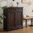 Dark Walnut Solid Wood Shoe Storage Bench-1721151989
