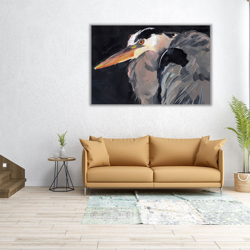 «Great Heron II», reproduction d'art sur toile, H 24 po x l 36 po