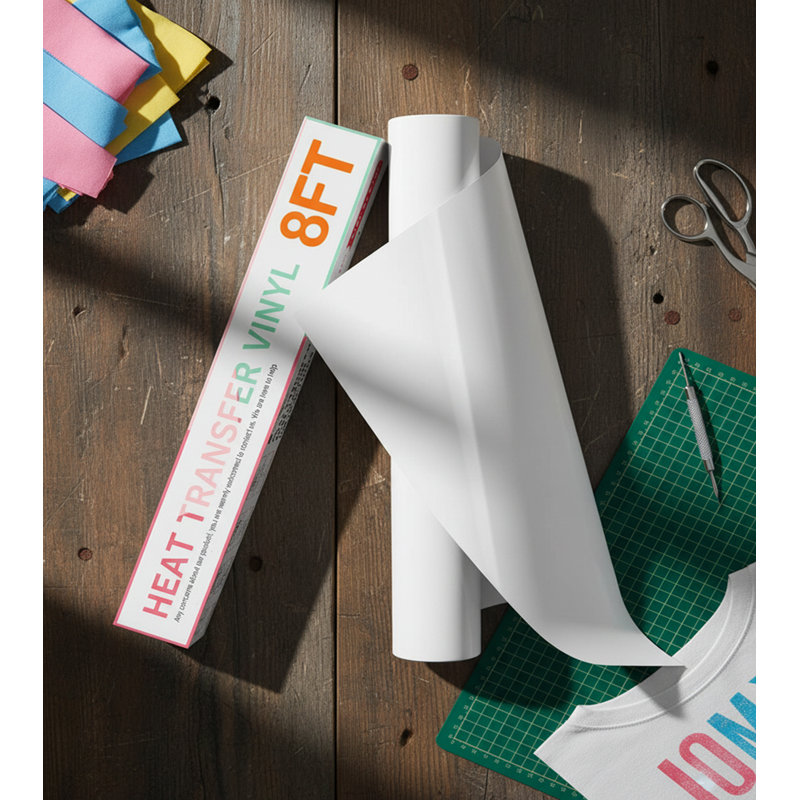 Rouleau de vinyle de transfert de chaleur - 12 po x 96 po blanc
