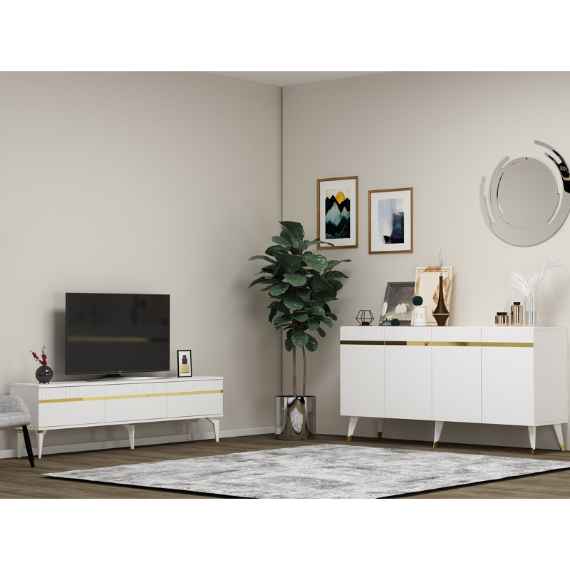 Fechteler Coffee Table Set, White