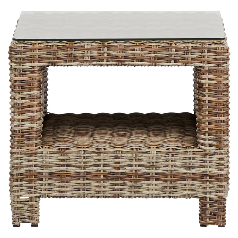 Carolena Square Glass Outdoor Side Table - 49 cm W 49 cm D