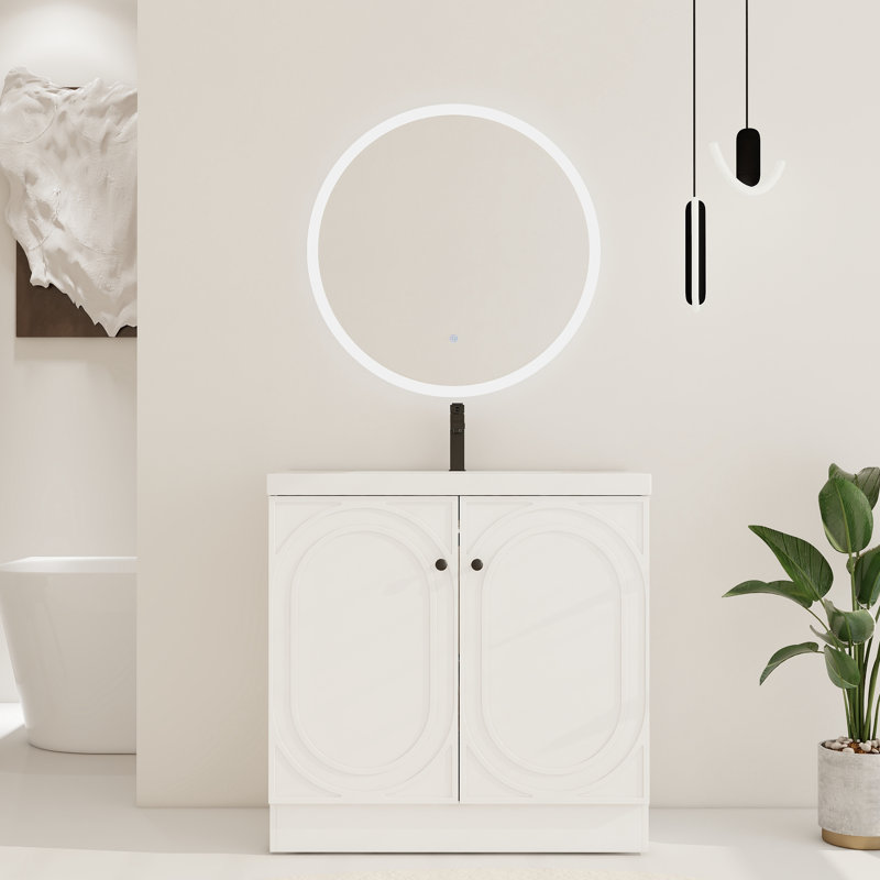 Miterdale 36'' Single Bathroom Vanity Set, White,  36''