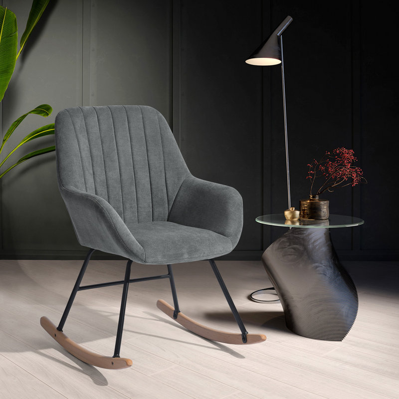 Cliffrose Upholstered Rocking Chair, Anthracite