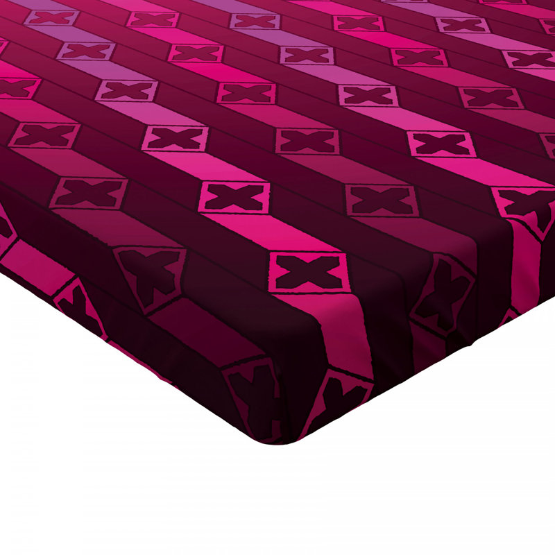 Microfiber Geometric Fitted Sheet, Full Fitted Sheet