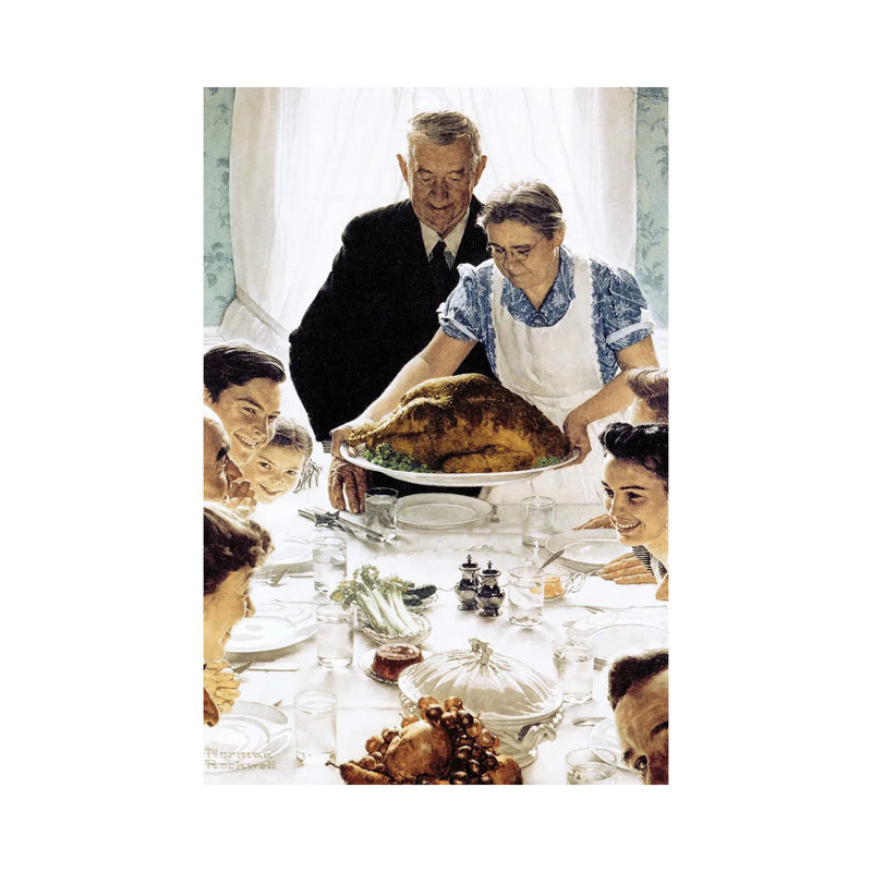 Freedom From Want by Norman Rockwell - Gallery-Wrapped Canvas Giclée on Canvas, Does Not Apply, Wrapped Canvas