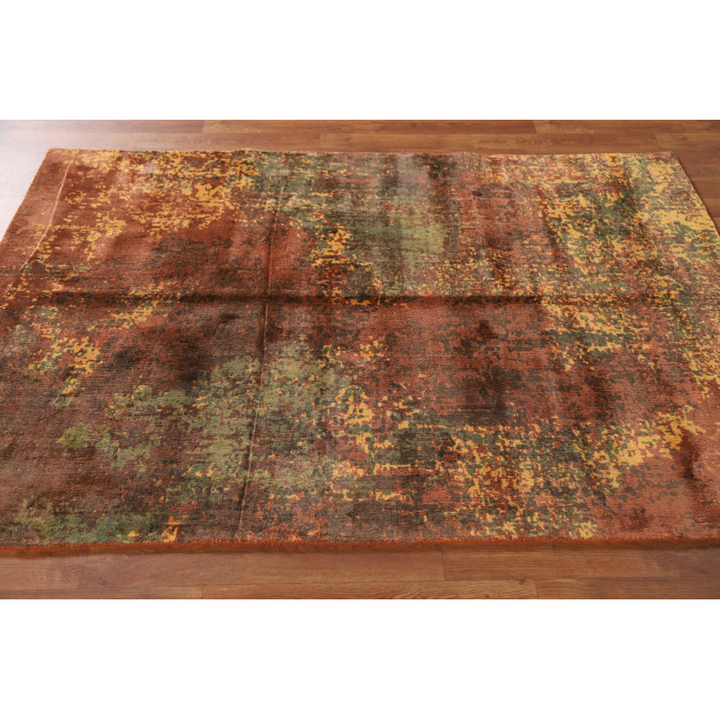 Tapis oriental à motif abstrait all-over 4 x 6