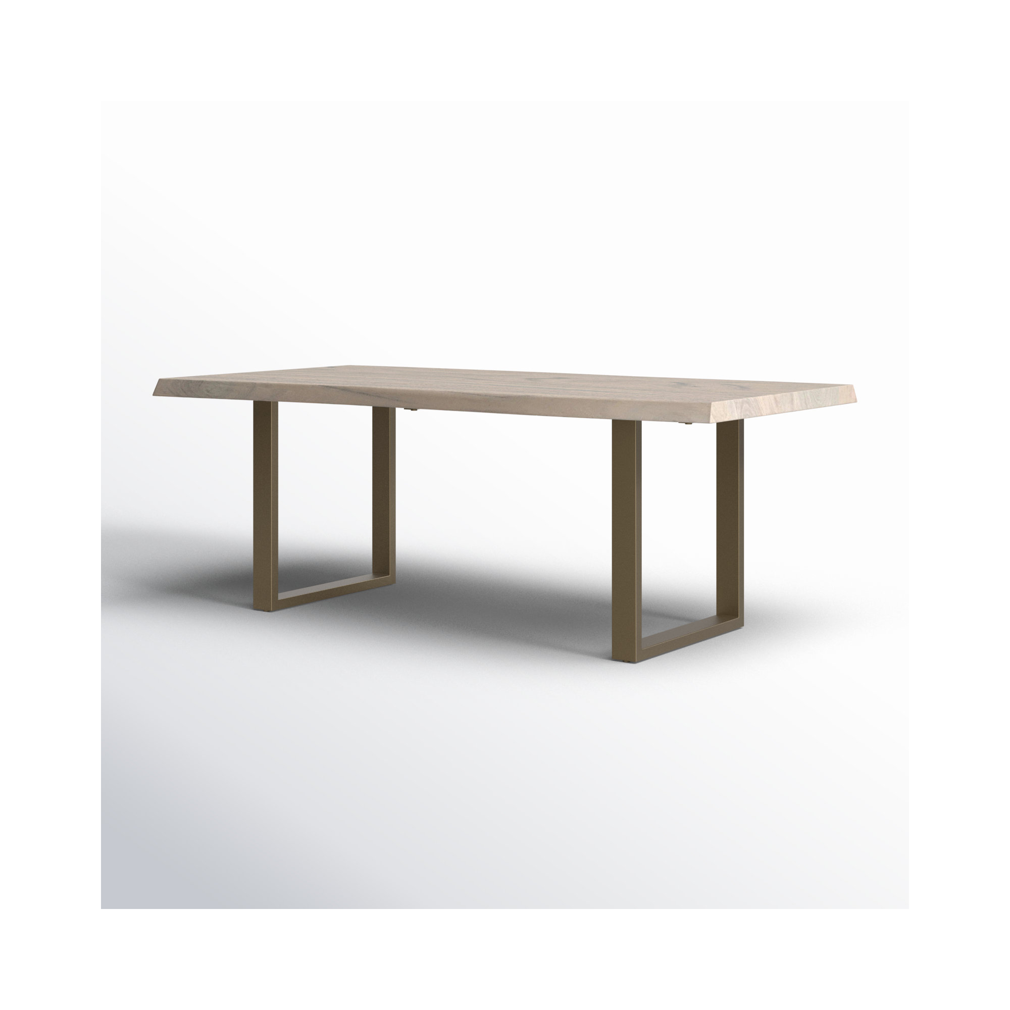 Colin Dining Table, 29.75"H x 79"L x 40"W, Black, White Wash