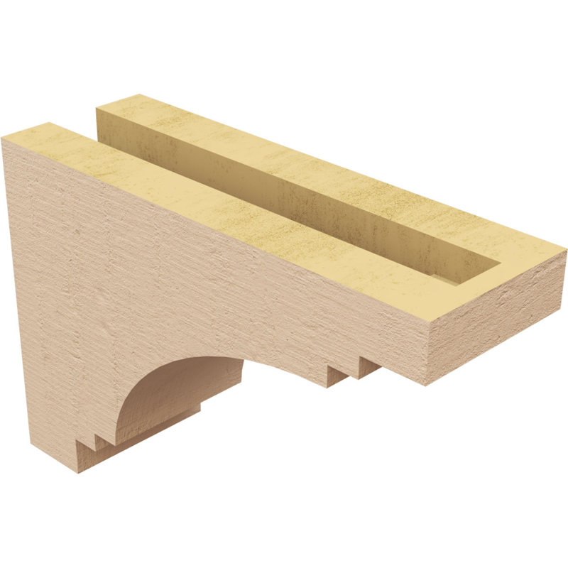 Bois de cèdre brut Pescadero, Corbeau Thane, brun clair apprêté, H 6 po x l 3 po x P 9 po