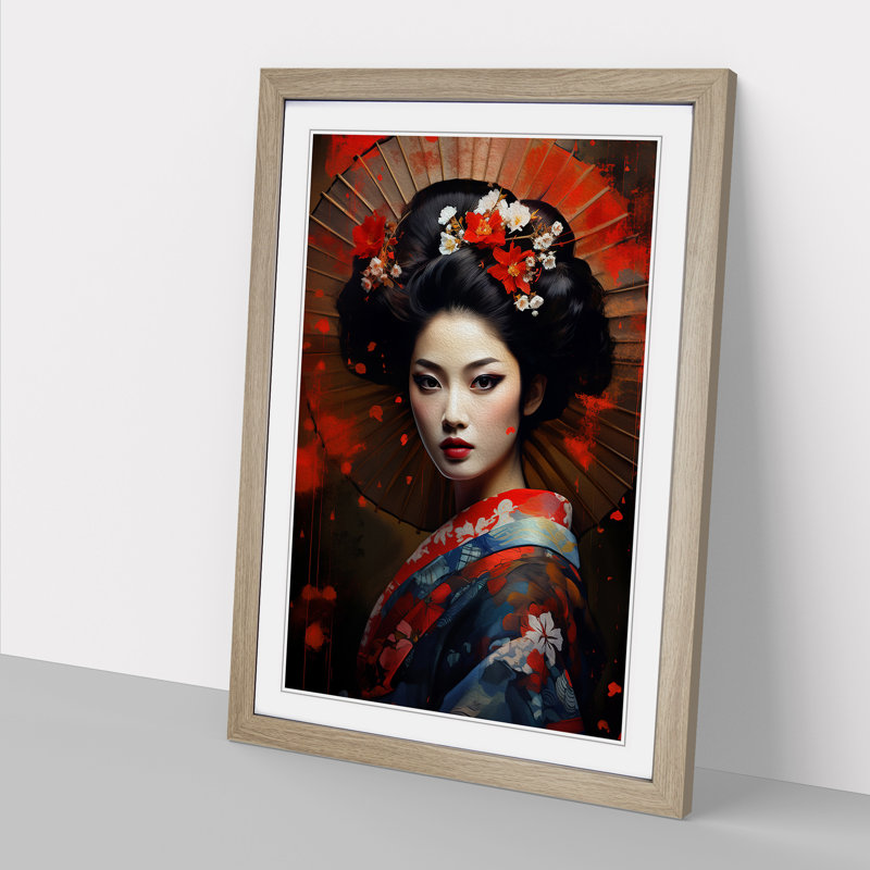Single Picture Frame Print on Wood, Oak Framed, 34cm H x 25cm W