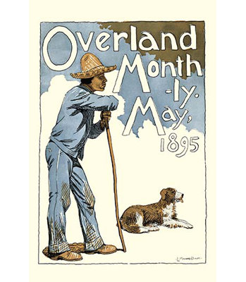 « overland monthly » par l. maynard dixon affiche rétro