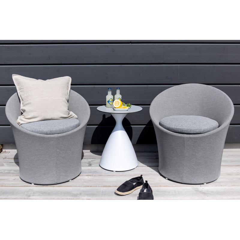 Edwar Metal 2 - Person Seating Group, White
