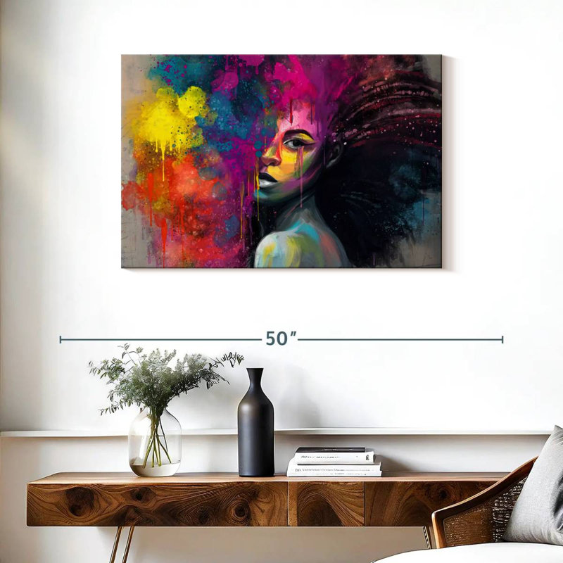 Leisha African Vibrance, H 24 po x l 36 po