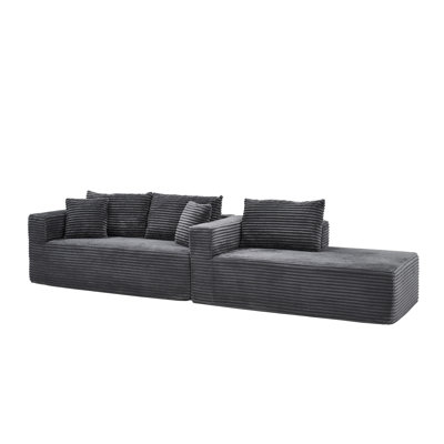 Canapé modulaire de 105 po avec canapé en forme de L et canapé-lit modulaire sans dossier de 105 po