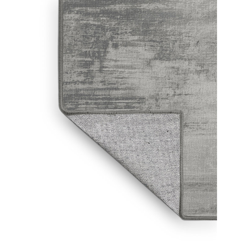 Machine Washable Abstract Brown Area Rug, Rectangle 7' x 9'