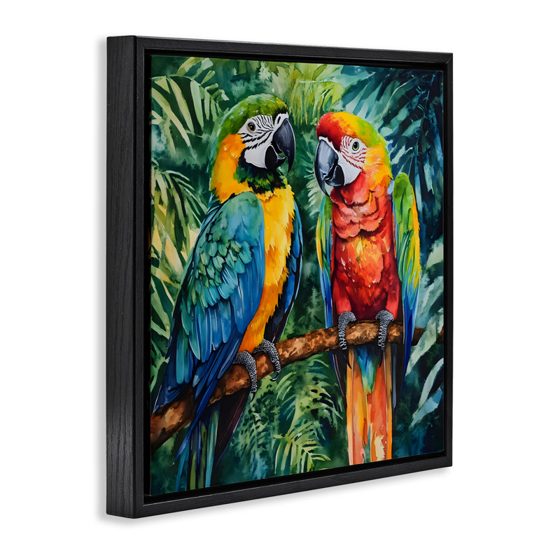 Cadre flottant pour perchoir Parrot Conversation, design par LSR Design Studio, Cadre flottant noir de jais