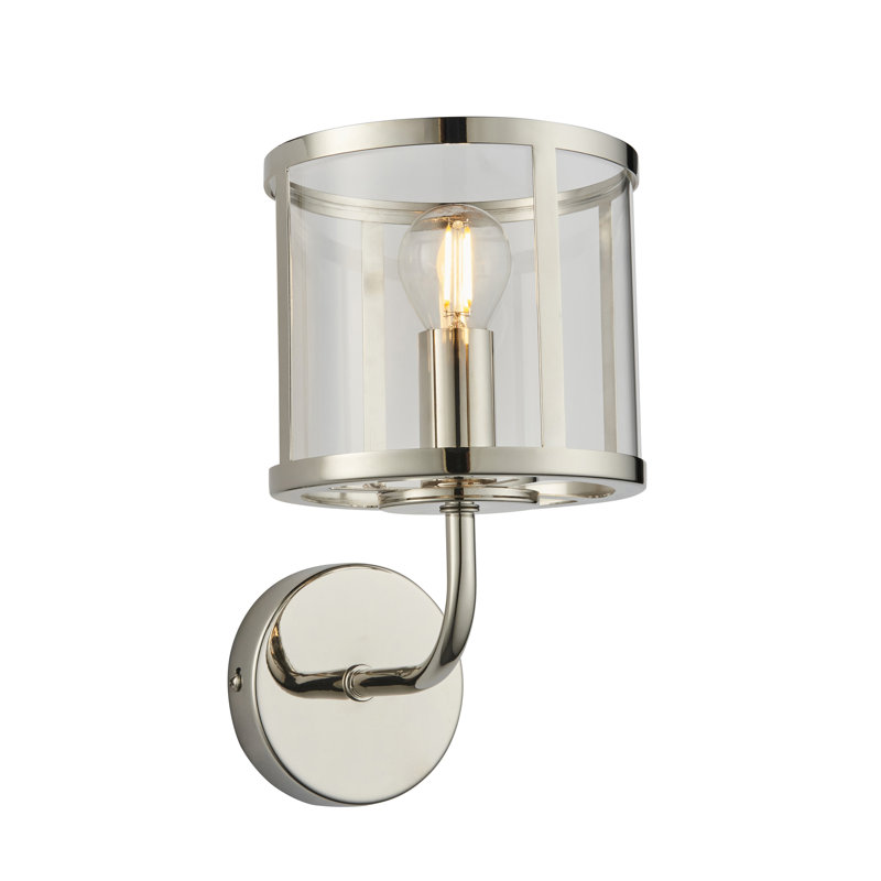 Angelyca Armed Sconce, Bright Nickel Plate