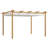 10 Ft.W Metal Pergola with Canopy,wood-94286576-94286574