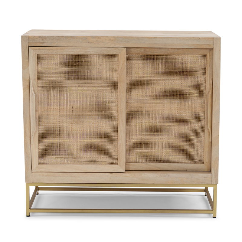 Dunster Cane 2-Drawer Storage Nightstand