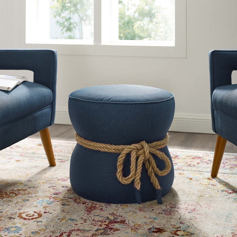 Repose-pieds Beat Nautical Rope, Polyester bleu