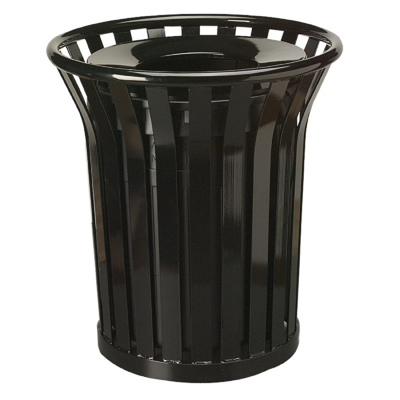 Poubelle 36 gallons avec réceptacle americana, 36 gallons, H 32,5 po x l 29 po x P 29 po, Noir