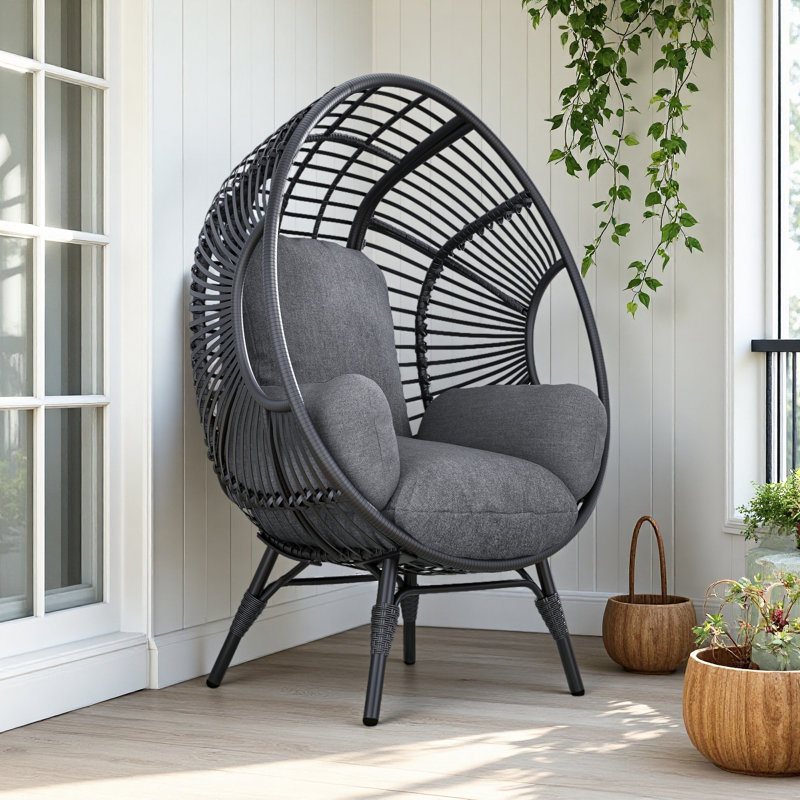 Fauteuil de patio New Style, Gris foncé