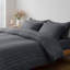 Ensemble de couette matelassée moderne unie 7 pièces, gris, King-134659139-134659135