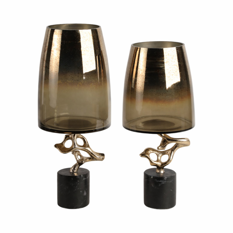 Vase de table en verre Elegant, H 17 po x l 7 po x P 7 po