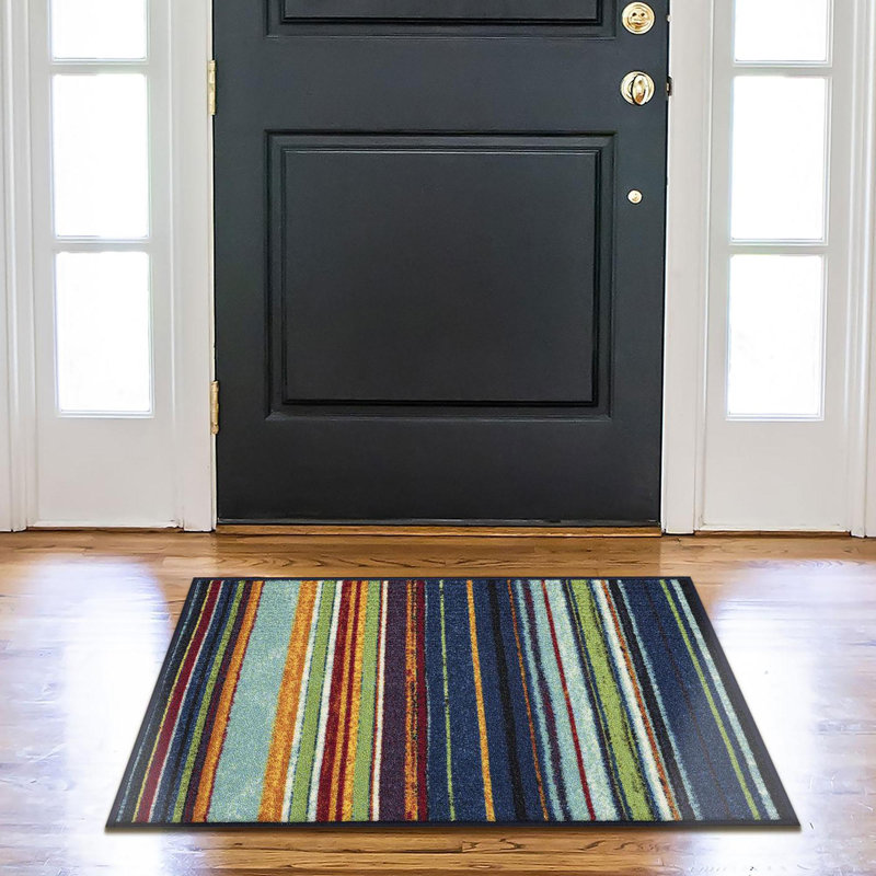 Multicolor Synthetic Non-Slip 27" x 36" Area Rug
