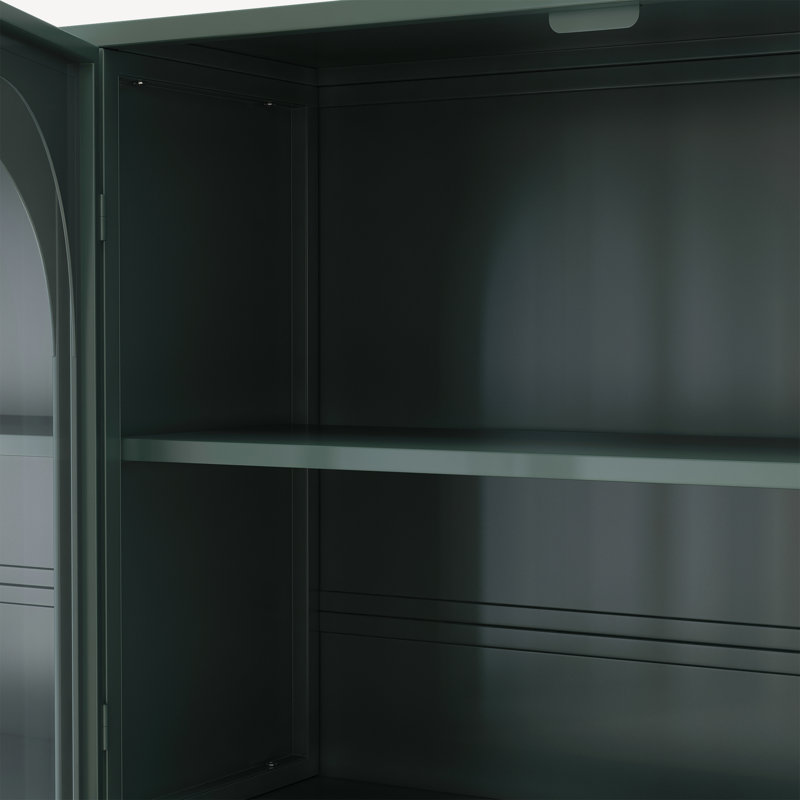 Four-door Glass Storage Wall Cabinet for Kitchen Living Room Bathroom