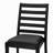 7-piece kitchen table set consists of a wooden table with top and 6 stackable chairs with Black Polyester Fabric - Wire-brushed Black-1279949008-1279949103