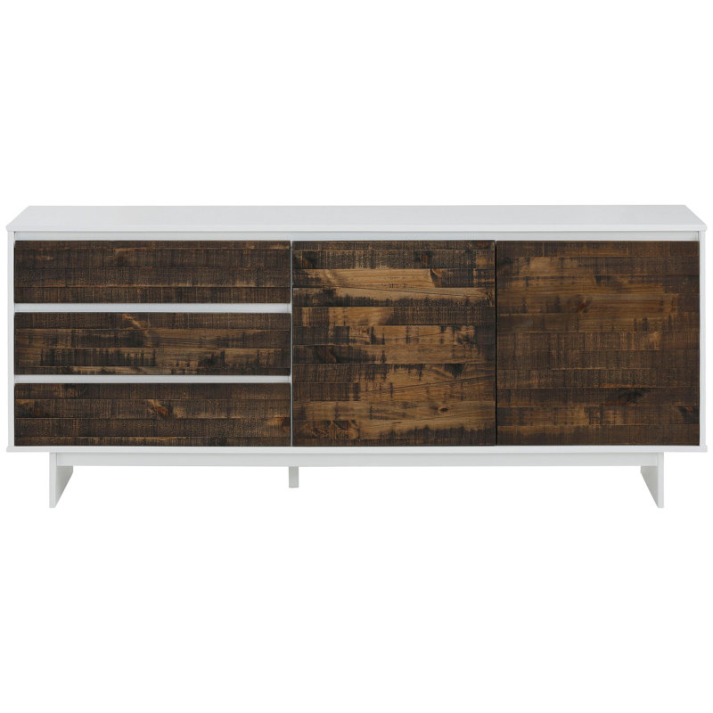 Serci 165cm Sideboard, White Brown
