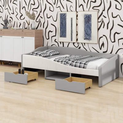 Daybed Frame Featuring Storage Drawers