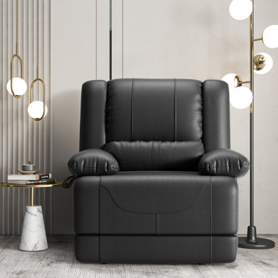 Maulin 37.4'' Wide Leather Dual Motors Lift Assist Power Massage Chairs with Heating Massager by Remote Control