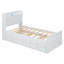 Lit en bois avec tête de lit avec prises de courant et lit gigogne simple-121066549-121066551